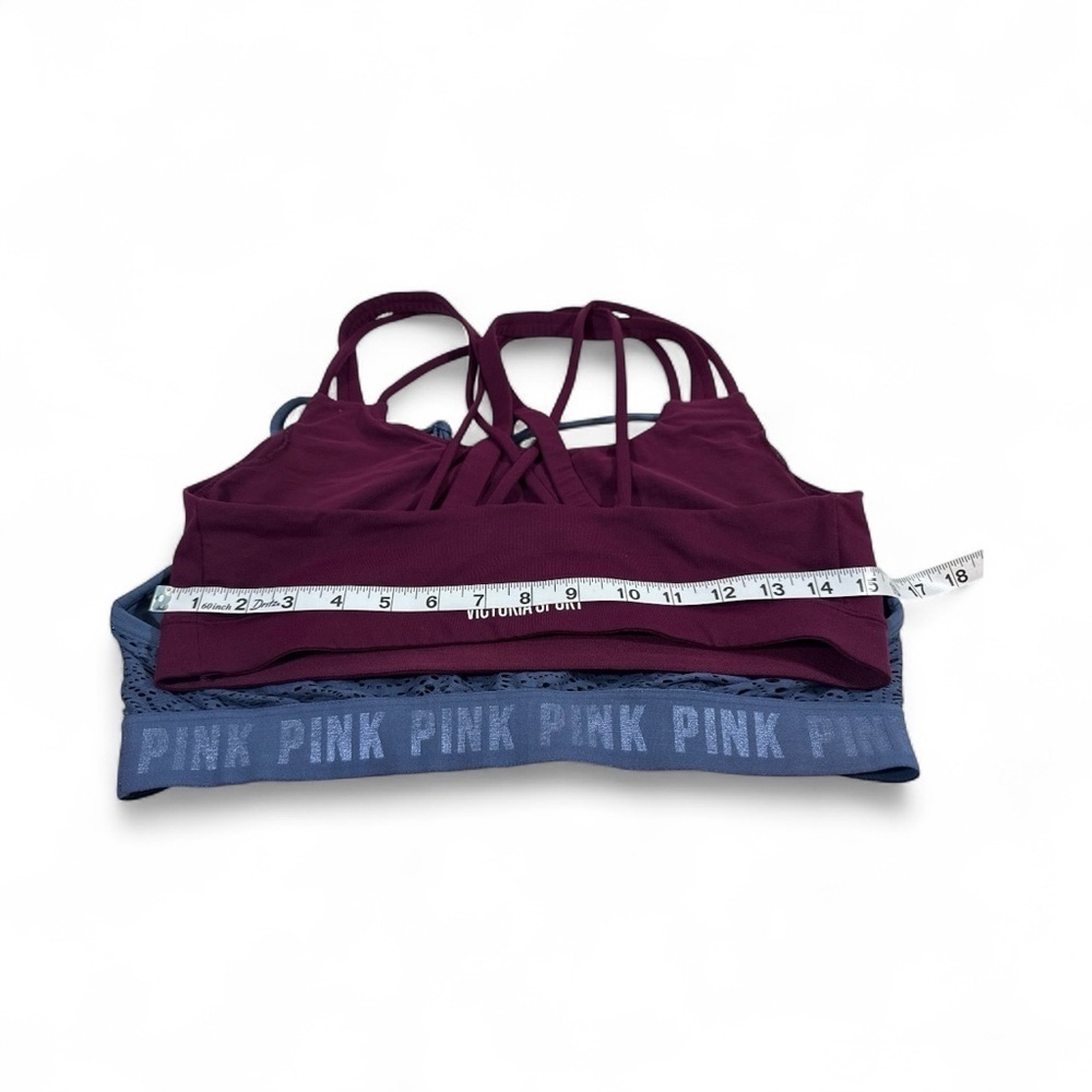 Victorias Secret Size XL Womens Burgundy & Blue Wireless Sports Bra - Picture 6 of 8